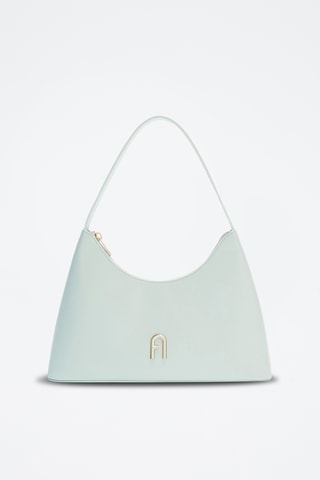 Leren Schouderhandtas Furla Diamante - Lichtblauw