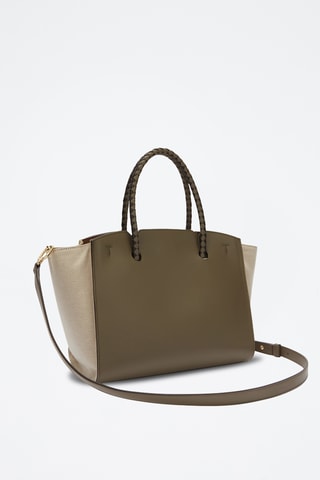 Leren Schoudertas Furla Genesi - Kaki