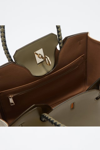 Leren Schoudertas Furla Genesi - Kaki