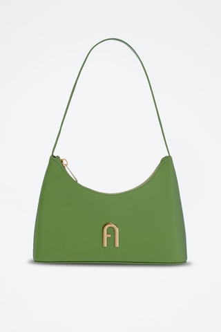 Leren Schouderhandtas Furla Diamante - Groen