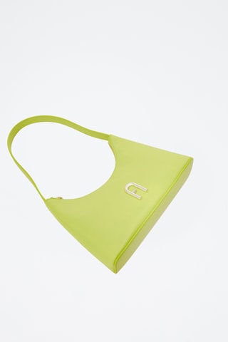 Leren Schouderhandtas Furla Diamante - Limoengroen