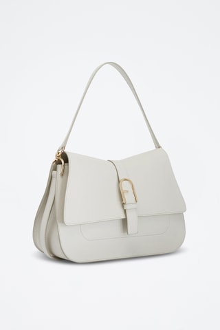 Leren Schoudertas Furla Flow - Wit