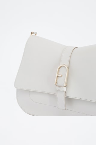 Leren Schoudertas Furla Flow - Wit