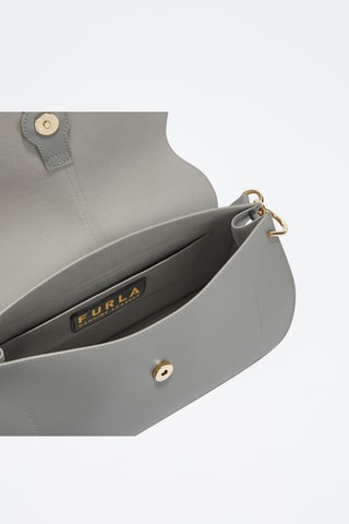 Leren Schoudertas Furla Flow - Grijs