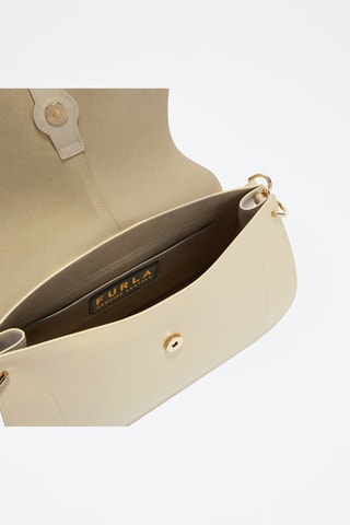 Leren Schoudertas Furla Flow - Beige
