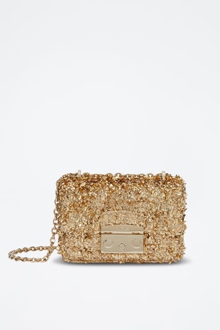 Leren Schoudertas Furla Metropolis- goudkleurig
