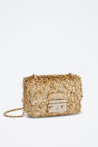 Leren Schoudertas Furla Metropolis- goudkleurig
