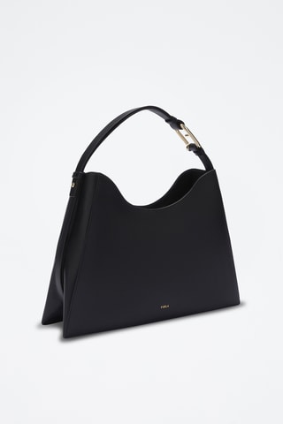 Leren Schouderhandtas Furla Nuvola - Zwart