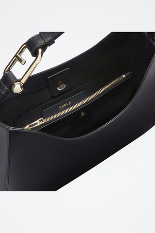 Leren Schouderhandtas Furla Nuvola - Zwart
