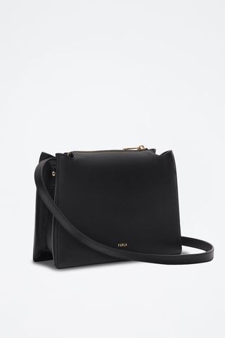 Leren Schoudertas Furla Nuvola - Zwart