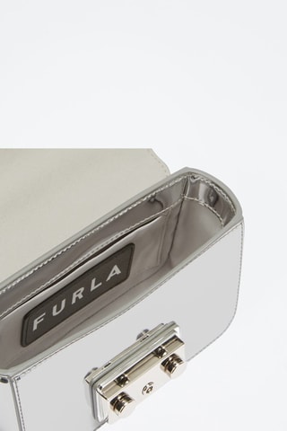 Leren Handtas Diamante Mini - Zilverkleurig