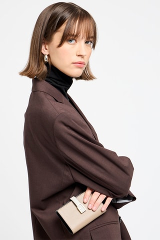 Leren Portefeuille - Beige