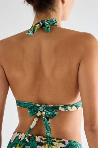 Parte de cima de biquíni push-up Donia - Verde-escuro