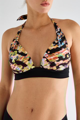 Parte de cima de biquíni push-up Diva - Preto