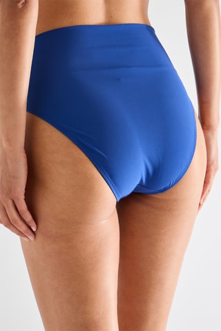 Cueca de biquíni de cintura alta Tobago - Azul-real