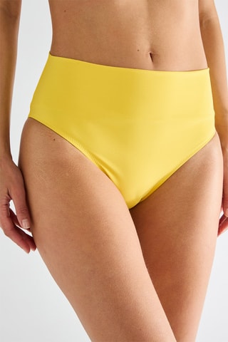 Cueca de biquíni de cintura alta Tobago - Amarelo