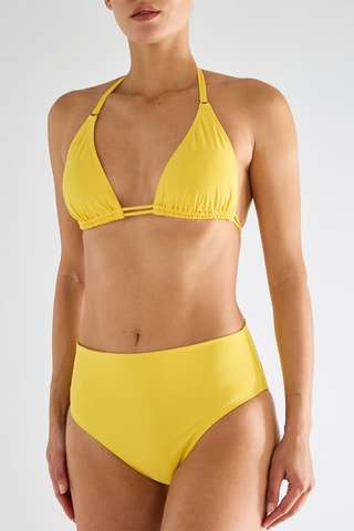 Cueca de biquíni de cintura alta Tobago - Amarelo