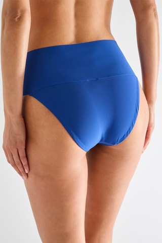 Cueca de biquíni de cintura alta Angie - Azul-real