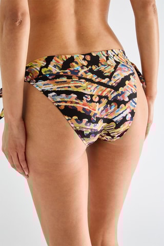 Cueca de biquíni Diva Mo - Preto e amarelo
