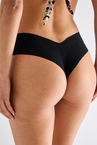Cueca de biquíni de cintura alta Chacha - Preto