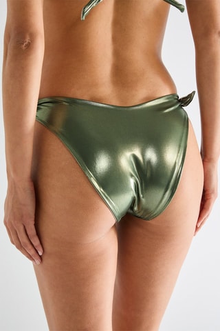 Cueca de biquíni Coralie - Verde-escuro