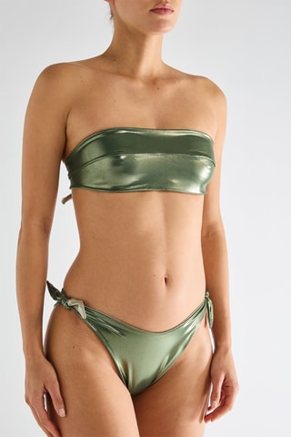 Cueca de biquíni Coralie - Verde-escuro