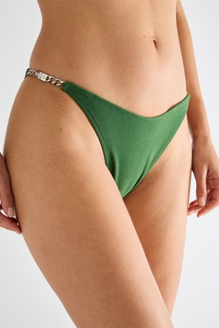 Cueca de biquíni Tanja - Verde-escuro
