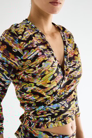 Top Luiza - Preto e verde