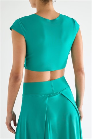 Crop top de praia Tako - Verde 