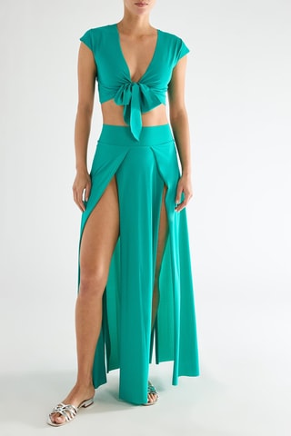 Crop top de praia Tako - Verde 