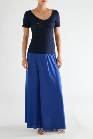 Top de renda Yann - Azul-marinho