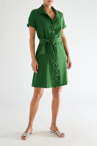 Vestido de praia Clemy - Verde-escuro