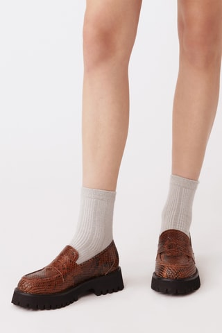 Mocassins en cuir - Camel