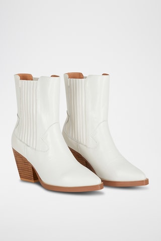 Bottines en cuir - Blanc