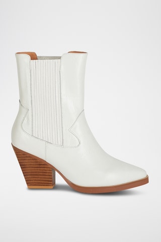 Bottines en cuir - Blanc