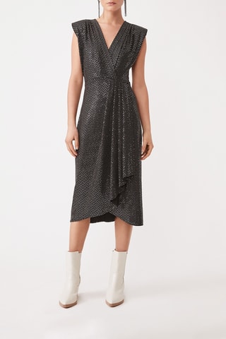 Robe portefeuille  - Noir