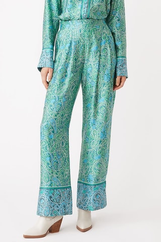 Pantalon taille haute - Vert