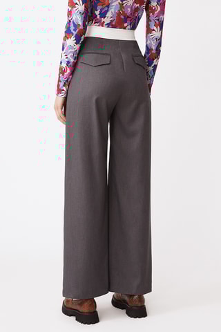 Pantalon taille haute - Gris