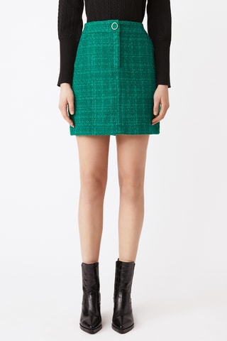 Jupe droite taille haute - Vert