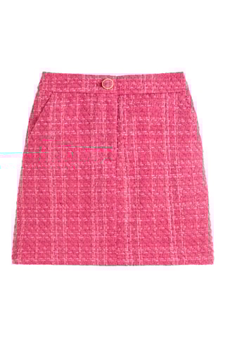 Jupe droite en tweed - Rose