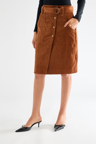 Jupe droite - Marron