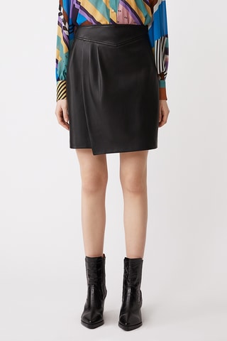 Jupe droite taille haute - Noir