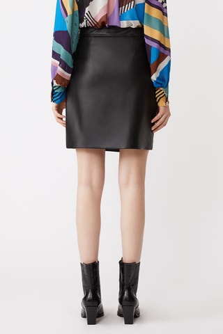 Jupe droite taille haute - Noir
