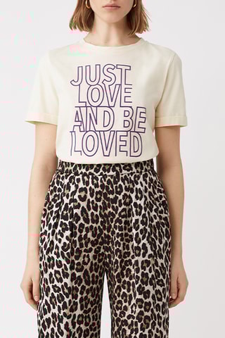T-shirt en coton biologique - Crème