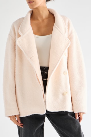 Manteau en laine - Blanc cassé