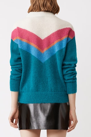 Pull en mohair et mérinos - Vert émeraude