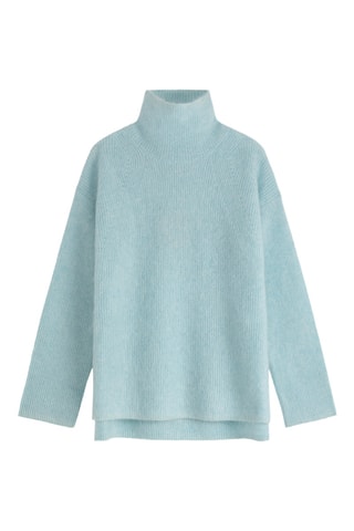 Pull en laine et mohair - Ciel