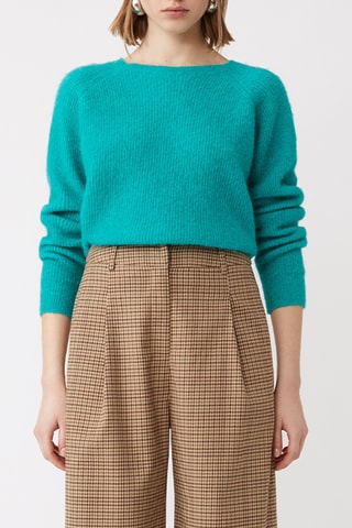 Pull en laine et alpaga - Vert émeraude