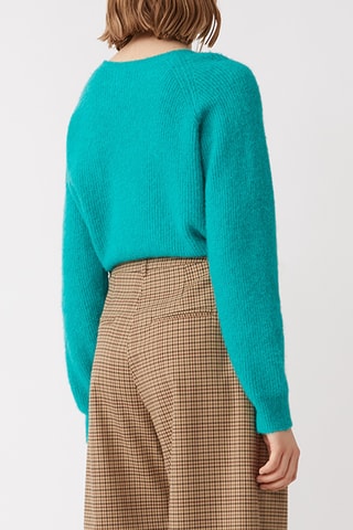 Pull en laine et alpaga - Vert émeraude