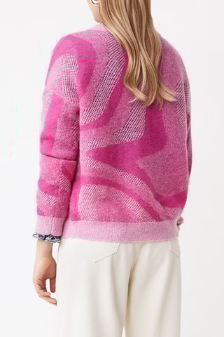 Pull en mérinos et mohair - Fuchsia